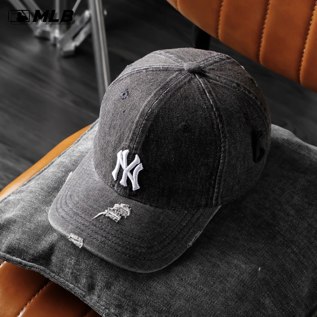 (NEW) Mũ lưỡi trai, nón kết NY MLB phối vải jeans đẹp Form chuẩn (Ảnh thật)