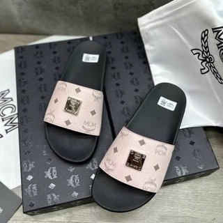 Dép quai ngang nam nữ MCM tag gương QC loại 1 , Dép Quai Ngang M.C.M Nam Nữ MờCêMờ Phối Màu Siêu Chất 36-43.
