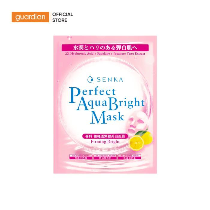 Mặt Nạ Đàn Hồi Dưỡng Trắng Senka Perfect Aqua Bright Mask Firming Bright 21g | Guardian Việt Nam