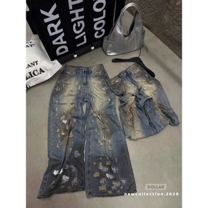 Quần xuông loang vẩy sơn mới về Size S M L / 8228