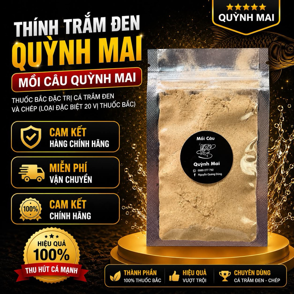 GÓI THÍNH TRẮM ĐEN VIP 1 THUỐC BẮC VỊ THƠM CHUYÊN CÁ CŨ VÀ CÁ LẬT VỢT