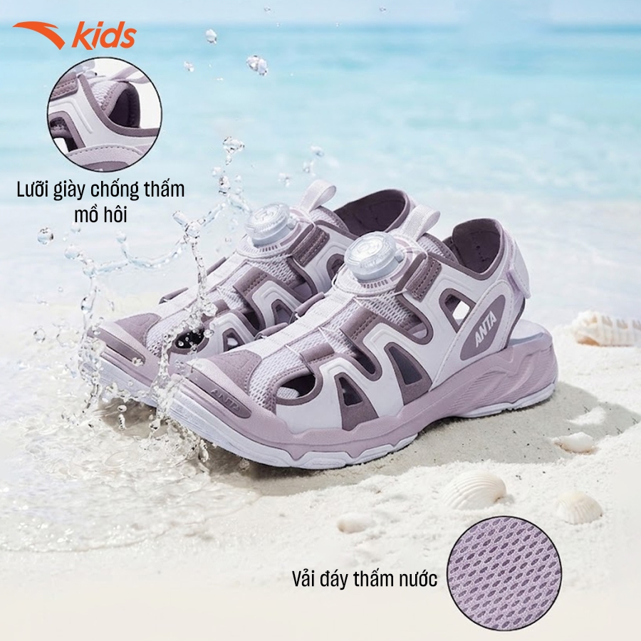 Anta Kids Dép Sandal Thời Trang Thể Thao Bé Gái Qingyu 2, Dép Đi Biển 3226B6906