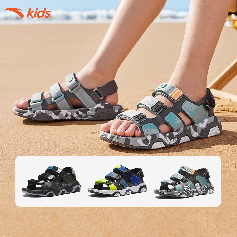 Anta Kids Sandal Thời Trang Bé Trai, Dép Xăng Đan Đi Học, Đi Chơi, Chống Trượt, Hở Mũi 312436914