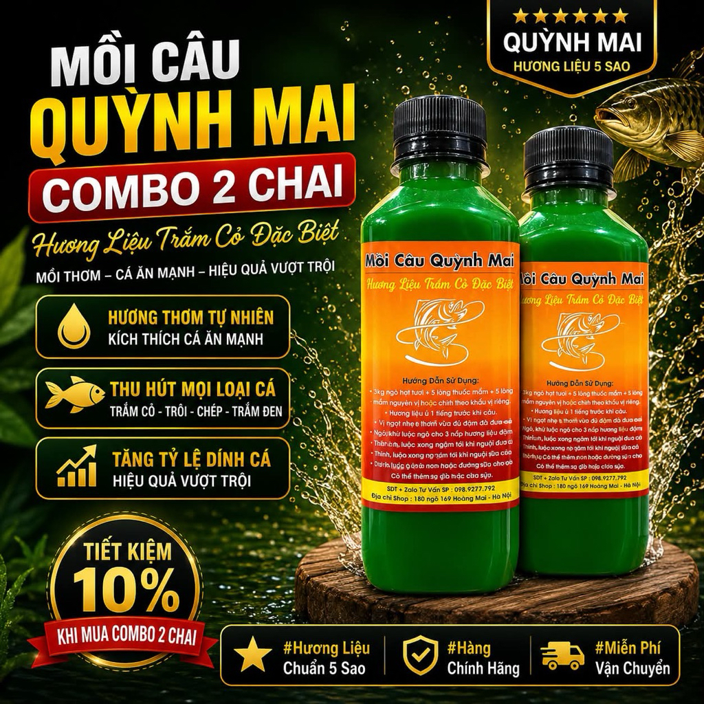 COMBO 2 CHAI HƯƠNG LIỆU TỔNG HỢP TRẮM CỎ MÙA HÈ 2026