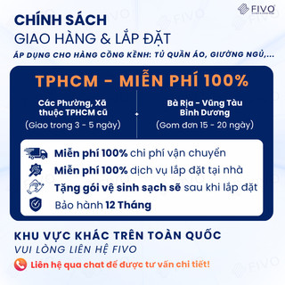 Giường Ngủ Gỗ FIVO FN01, Gỗ Chống Ẩm Cao Cấp, Nhiều Kích Thước, Trả góp 0%, Freeship + Free lắp đặt