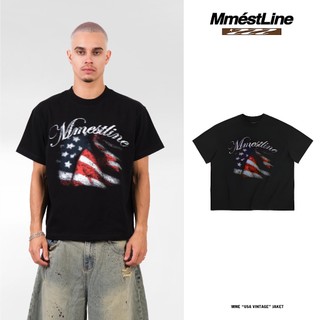 Áo thun MMESTLINE "USA VINTAGE" form Boxy chất liệu Premium Cotton in lụa Trame nổi và chìm