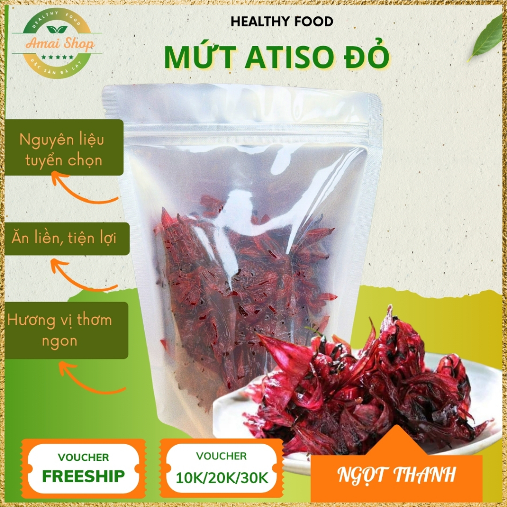 MỨT BÔNG ATISO ĐỎ AMAISHOP- SẢN PHẨM ĐẾN TỪ ĐẤT LÀNH - TỐT CHO SỨC KHỎE (MỨT HOA HỒNG)