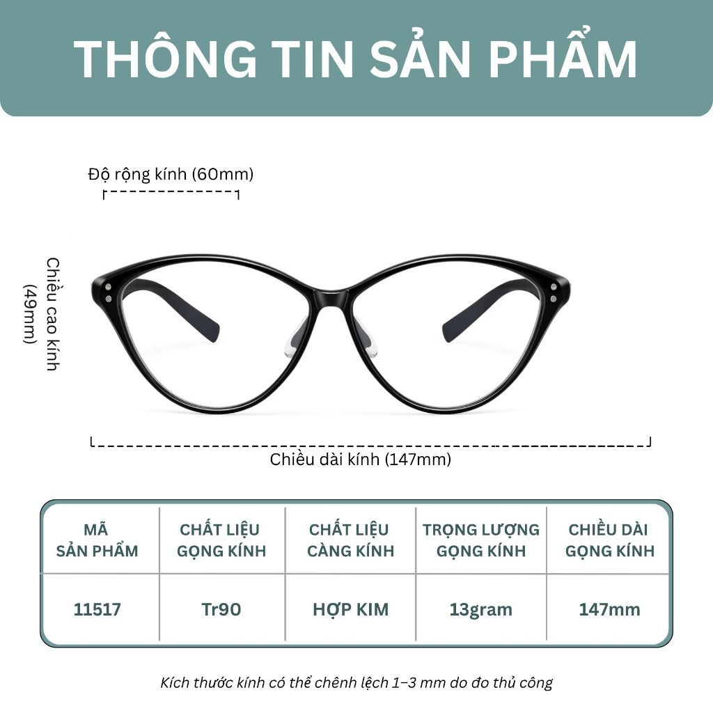 Kính mắt mèo nữ gọng TR90 đổi màu chống ánh sáng xanh chống tia UV thời trang đi chơi đi học 11517