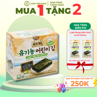 (1 THÙNG 12 HỘP TẶNG 2 HỘP) Rong biển hữu cơ ăn liền và tách muối cho bé Alvins