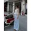 Quần Jean Nữ Xanh Trắng Dáng Suông Ống Rộng 33CM Lưng Cao Quần Jean Denim Unisex Ôm Eo Tôn Dáng MIAA