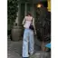 Quần Jean Nữ Xanh Trắng Dáng Suông Ống Rộng 33CM Lưng Cao Quần Jean Denim Unisex Ôm Eo Tôn Dáng MIAA