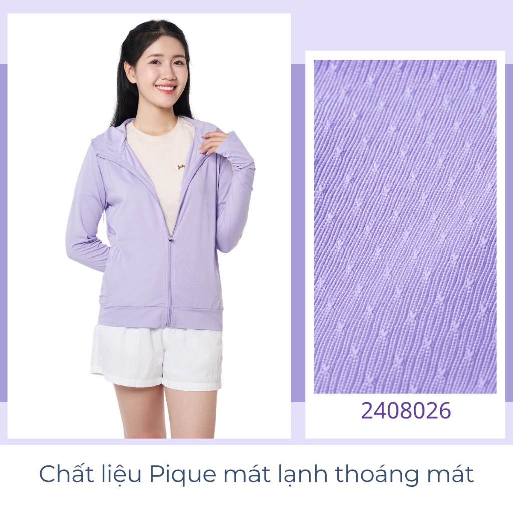 Áo Chống Nắng Nữ Chống Tia UV Vải Pique Thoáng Mát Nhiều Màu 2408026
