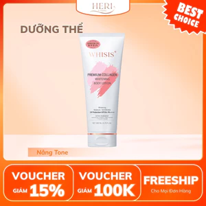 Dưỡng Trắng Body Whisis - Kem Nâng Tone Ban Ngày Whitening Body Lotion SPF50+ PA++++ 200ml Heri Skin