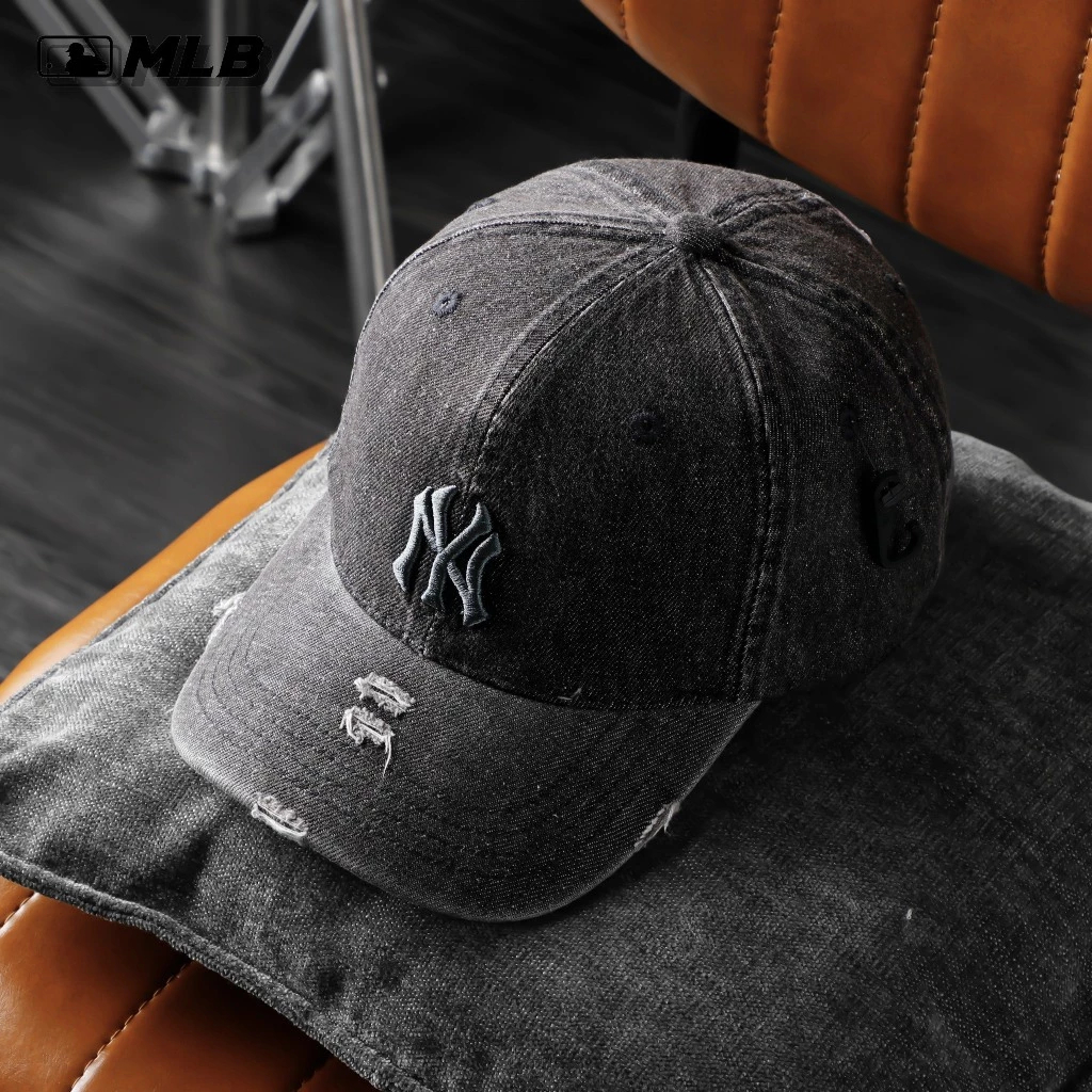 (NEW) Mũ lưỡi trai, nón kết NY MLB phối vải jeans đẹp Form chuẩn (Ảnh thật)