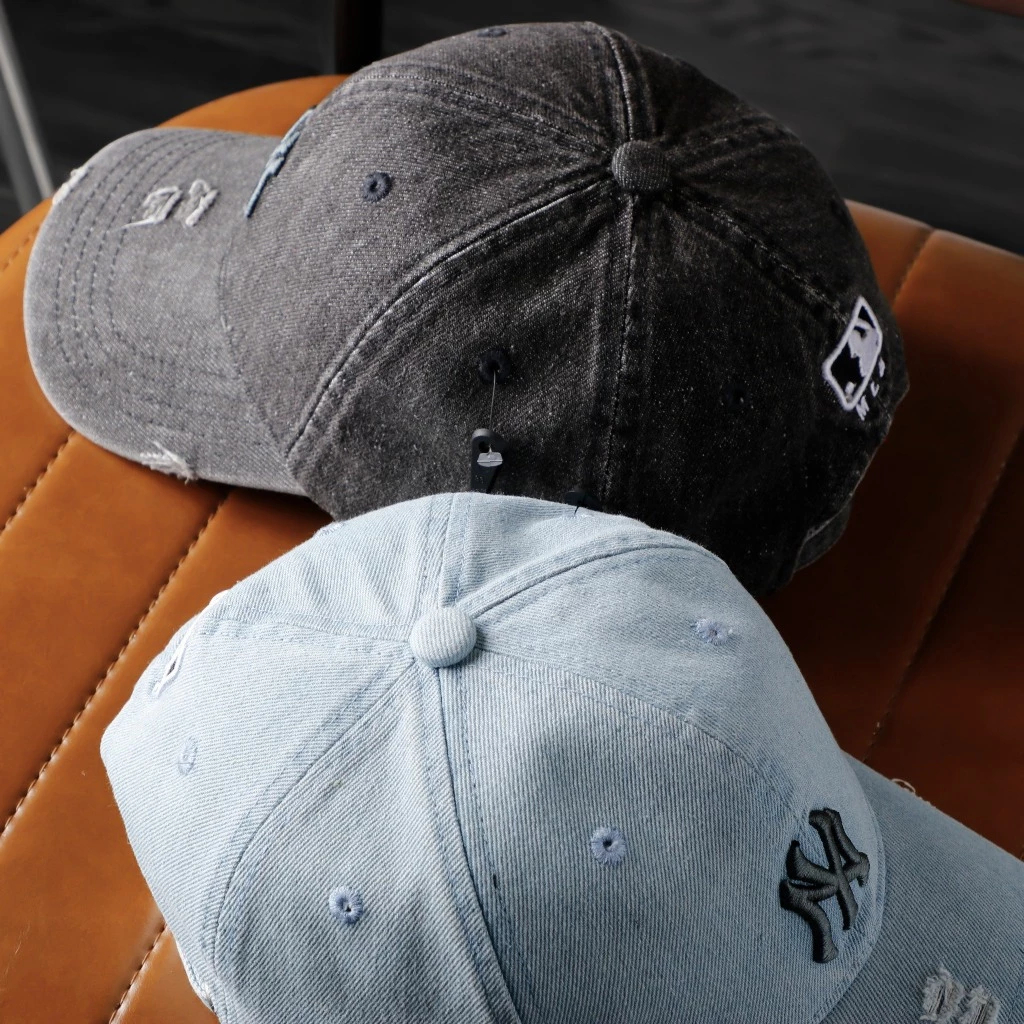 (NEW) Mũ lưỡi trai, nón kết NY MLB phối vải jeans đẹp Form chuẩn (Ảnh thật)