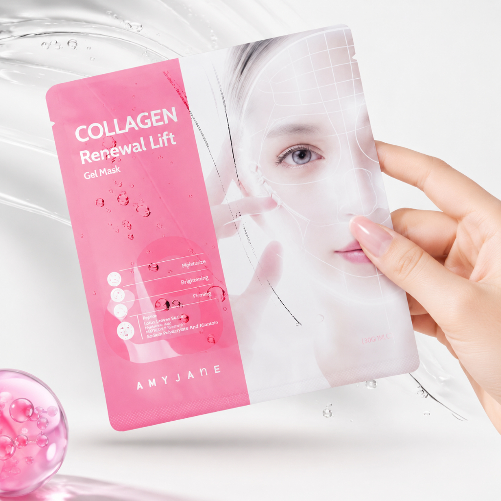 AMYJANE Mặt Nạ Thạch Collagen Renewal Lift 500 Dalton Cấp Ẩm Phục Hồi Da Căng Mịn Săn Chắc 35grx4