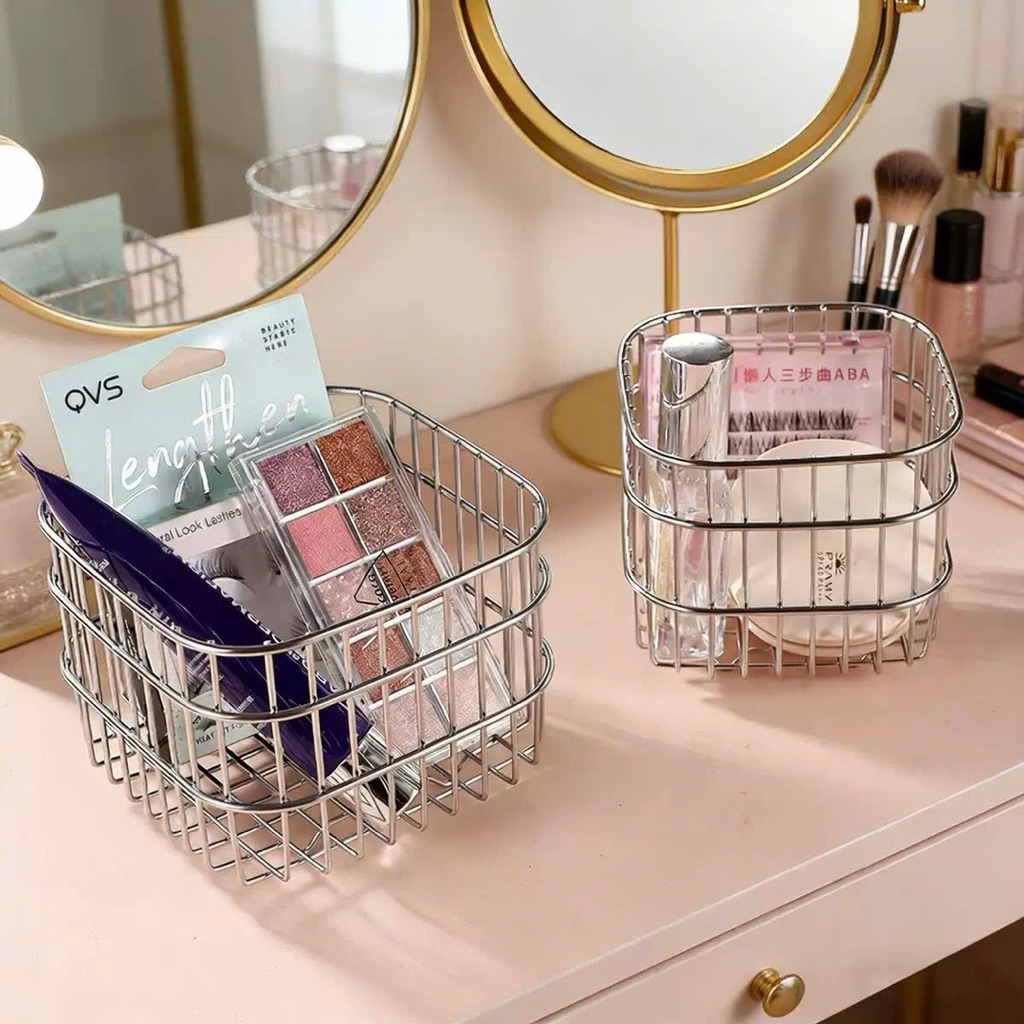 Rổ Sắt Đựng Đồ Cọ Makeup Trang Điểm Chụp ảnh sản phẩm HANA DECOR | BigBuy360 - bigbuy360.vn
