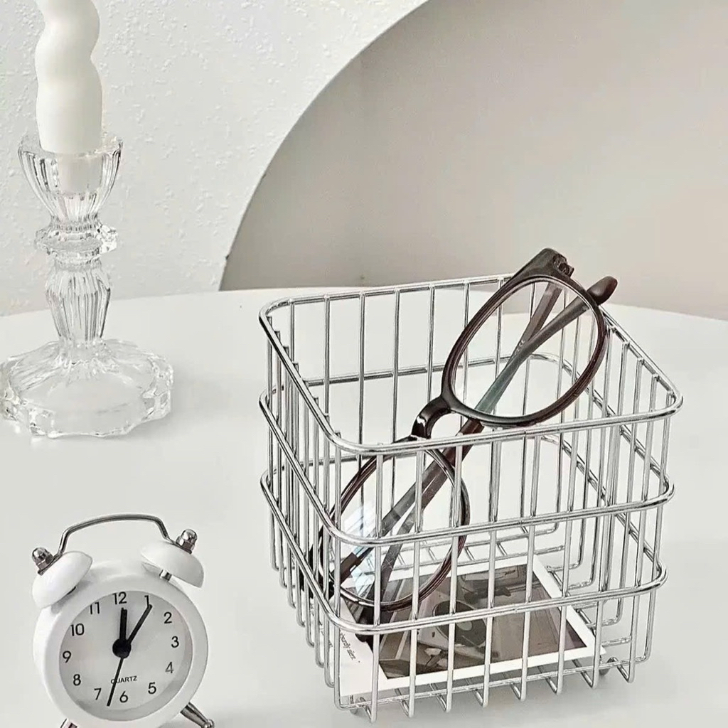 Rổ Sắt Đựng Đồ Cọ Makeup Trang Điểm Chụp ảnh sản phẩm HANA DECOR | BigBuy360 - bigbuy360.vn