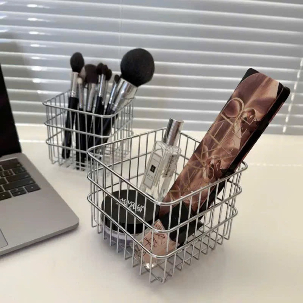 Rổ Sắt Đựng Đồ Cọ Makeup Trang Điểm Chụp ảnh sản phẩm HANA DECOR | BigBuy360 - bigbuy360.vn