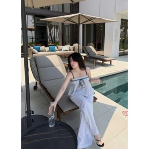 SET KẺ NƠ ÁO 2 DÂY PHỐI QUẦN DÀI ỐNG RỘNG CÁ TÍNH PHONG CÁCH HÀN QUỐC | HOT TREND 2026 BY CHAMIE STORE