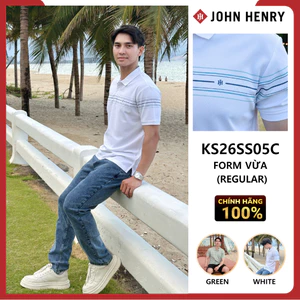 JOHN HENRY - KS26SS05C-RGWK - Áo Polo Nam Ngắn Tay Form Vừa - Vải Polyester thấm hút mồ hôi ít nhăn