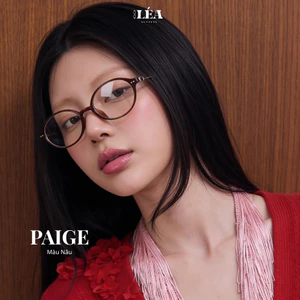 Kính mắt Oval PAIGE - LÉAGLASSES chất liệu nhựa Cứng cao cấp