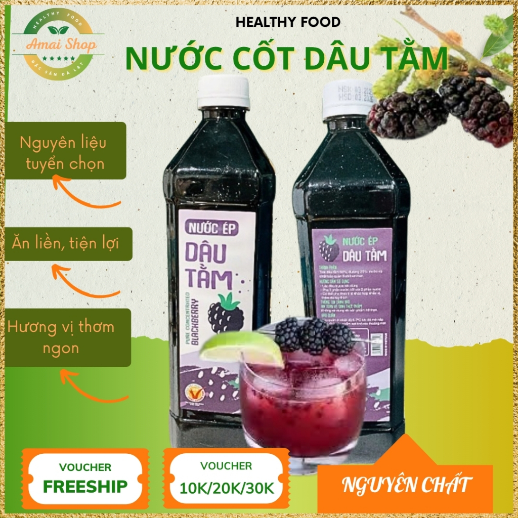 🍇 NƯỚC CỐT DÂU TẰM LÊN MEN AMAI - GIẢI NHIỆT HEALTHY, ĐẸP DA GIỮ DÁNG! 🍇