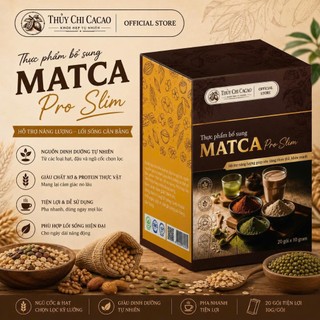 Ngũ Cốc Matcha Cacao Hộp 20 Gói Thủy Chi Cacao Không Đường Không Chất Bảo Quản
