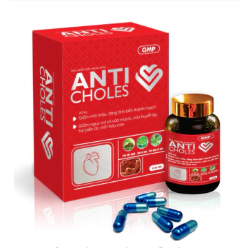 ANTICHOLES - Hỗ trợ giảm mỡ máu, hỗ trợ tăng tính bền thành mạch. Hỗ trợ giảm nguy cơ xơ vữa mạch máu