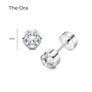 Bông tai Birthstone Dots đính đá CZ nhiều màu - Ora AS025