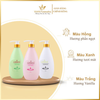Sữa tắm dịu nhẹ, lành tính, Giúp làm sạch da an toàn Geisha 650ml