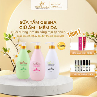 Sữa tắm dịu nhẹ, lành tính, Giúp làm sạch da an toàn Geisha 650ml