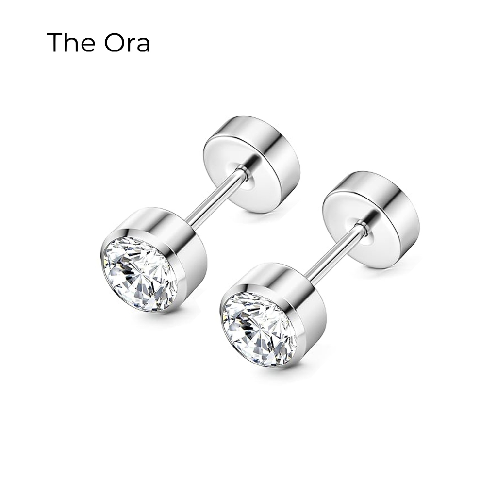 Bông tai Birthstone Dots đính đá CZ nhiều màu - Ora AS025
