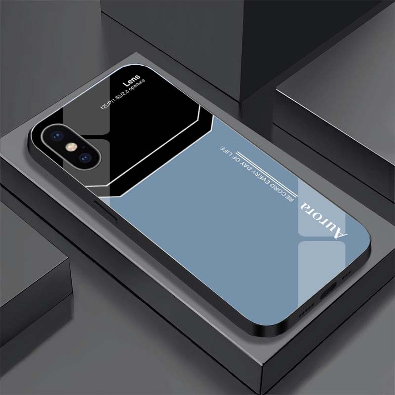 Ốp Lưng IPHONE X, XS, XR, XSMAX Mặt Lưng Kính Cường Lực Sáng Bóng