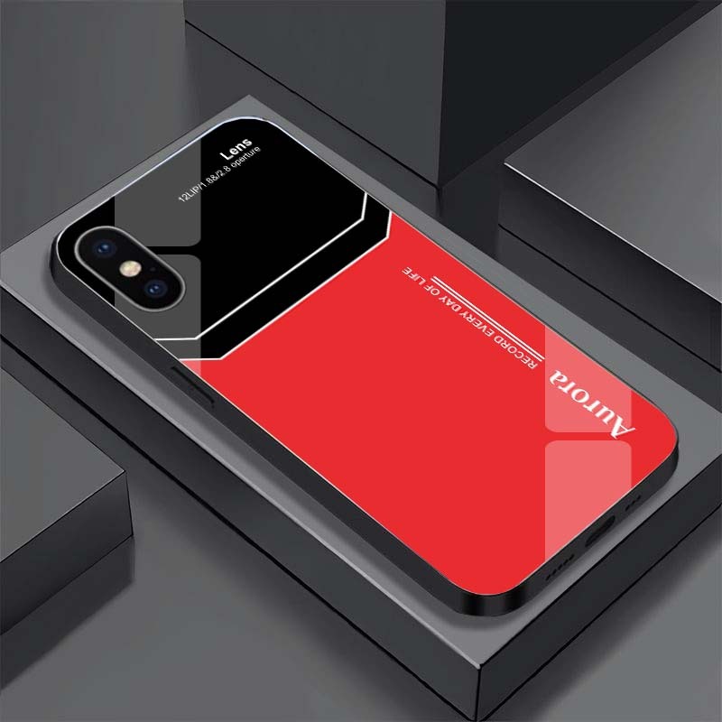 Ốp Lưng IPHONE X, XS, XR, XSMAX Mặt Lưng Kính Cường Lực Sáng Bóng
