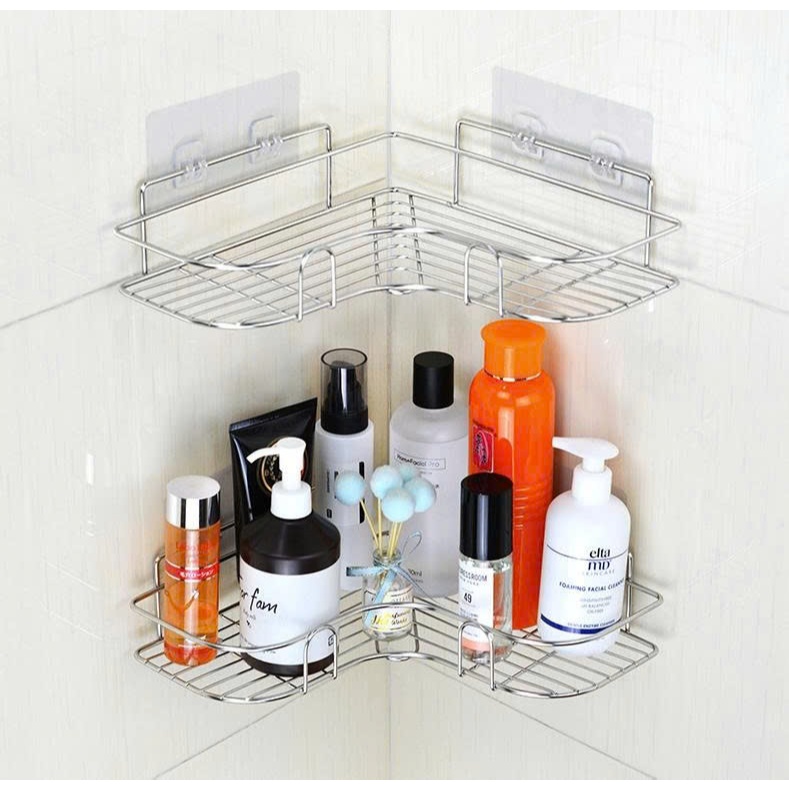 Kệ Góc Gắn Tường Bằng Sắt Sơn Tĩnh Điện Không Rỉ Siêu Tiện