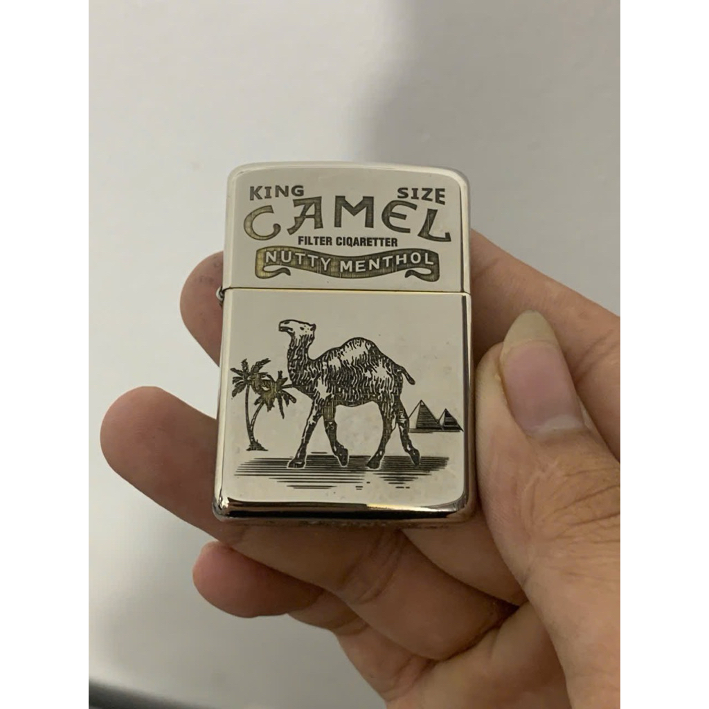 Zippo Camel Nutty Menthol với lớp vỏ mạ chrome sáng bóng | Shopee