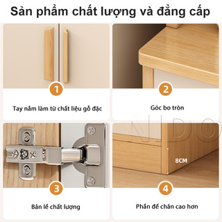 Tủ Bếp Tủ Chén NIDO 80/100/120cm Cửa Acrylic Trong Suốt Nhiều Ngăn Phong Cách Hiện Đại