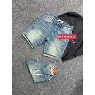 Quần Short Jean Nam Wash Bụi Họa Tiết Monogram Cá Tính – Form Slimfit Co Giãn, Chất Denim Cao Cấp quảng châu