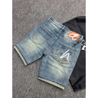 Quần Short Jean Nam Wash Bụi Họa Tiết Monogram Cá Tính – Form Slimfit Co Giãn, Chất Denim Cao Cấp quảng châu