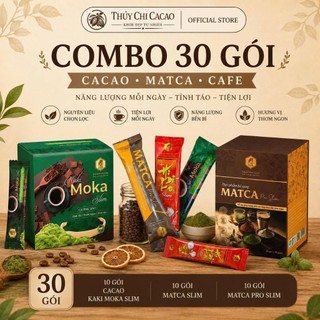 COMBO 20 gói cafe.matca , 20 gói cacao ,cafe. 20 gói cacao .matca