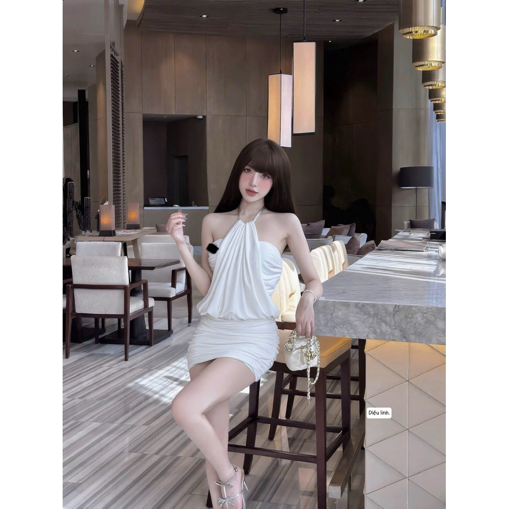 Body yếm lưới cổ đá em mới về  đen trắng nâu ( kèm tag )