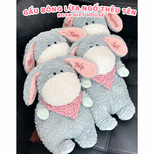 Gấu Bông Lừa Xanh Da Trời 40cm Cao Cấp – Thú Nhồi Bông Dễ Thương, Gối Ôm Cute, Quà Tặng Độc Lạ - ROSA GIFT HOUSE