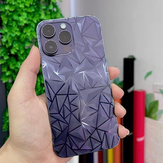 Miếng dán Full lưng viền 4D vân kim cương ip 12- 17promax