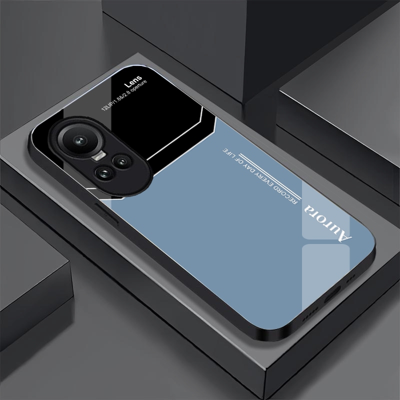 Ốp Lưng OPPO RENO 10 5G, RENO 10 PRO 5G Mặt Lưng Kính Cường Lực Sáng Bóng