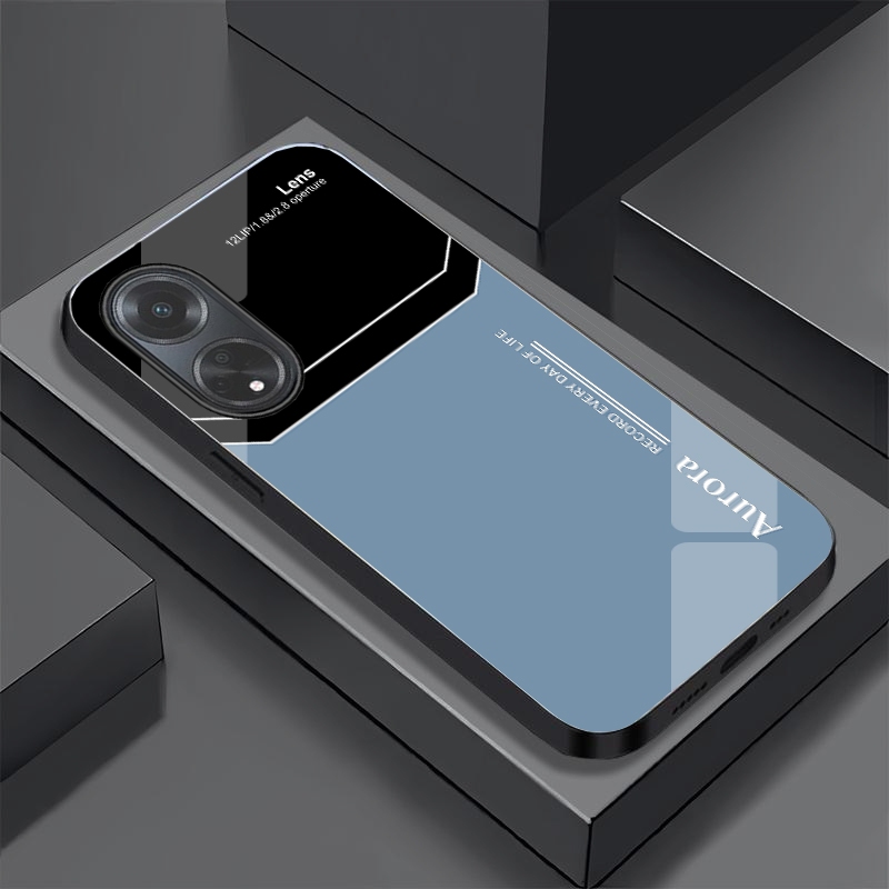 Ốp Lưng OPPO A18, A38, A58, A78, A98 Mặt Lưng Kính Cường Lực Sáng Bóng
