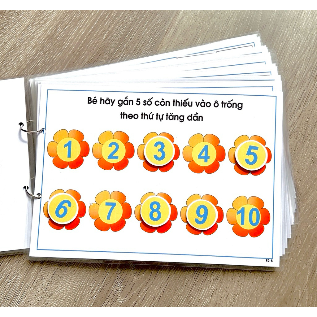 COMBO Toán + Tiếng Việt, Bộ Học Liệu Montessori Bóc Dán, Phát Triển Tư Duy Từ Sớm Cho Bé 1-6 Tuổi