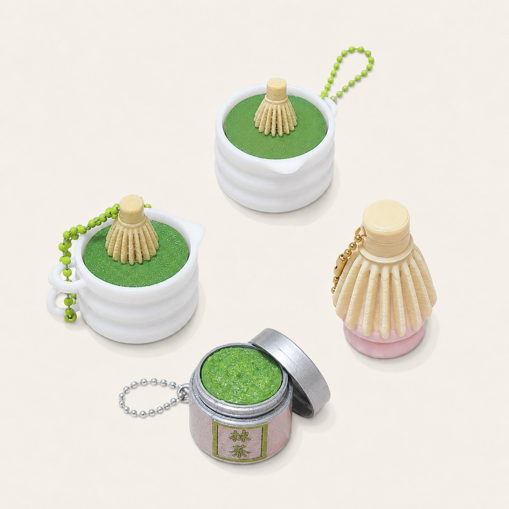 Móc khoá matcha kèm chasen , hủ bột matcha có clicker – đồ chơi xả ...