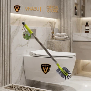 Cọ toilet đầu oval cán inox dài Vinasu VNS 248