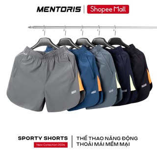 COMBO 2 Quần Short Chạy Bộ Nam MENTORIS Vải Gió Thoáng Khí,Form Thể Thao,Vận Động Thoải Mái CB2MSR13